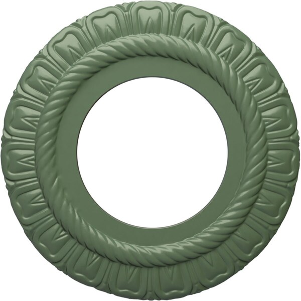 Ekena Millwork Claremont Ceiling Medallion (Fits Canopies up to 5 5/8"), 9"OD x 4 1/2"ID x 1/2"P, Athenian Green CM09CLAGF - main